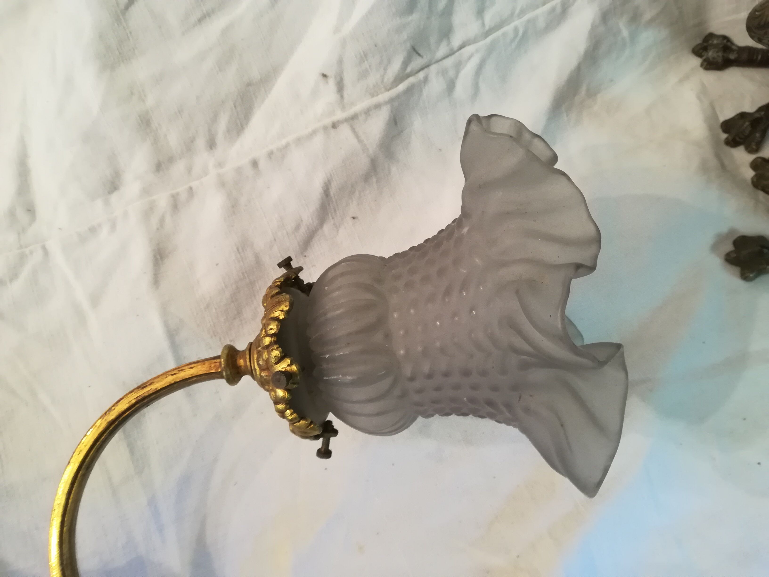 Old bronze rockery style wall lamp