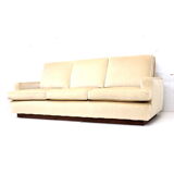 Vintage 3-seater sofa with cream-coloured upholstery from the 1970s