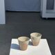 Set of 2 cups in Indonesian ceramic (brown & speckled glazed matte)