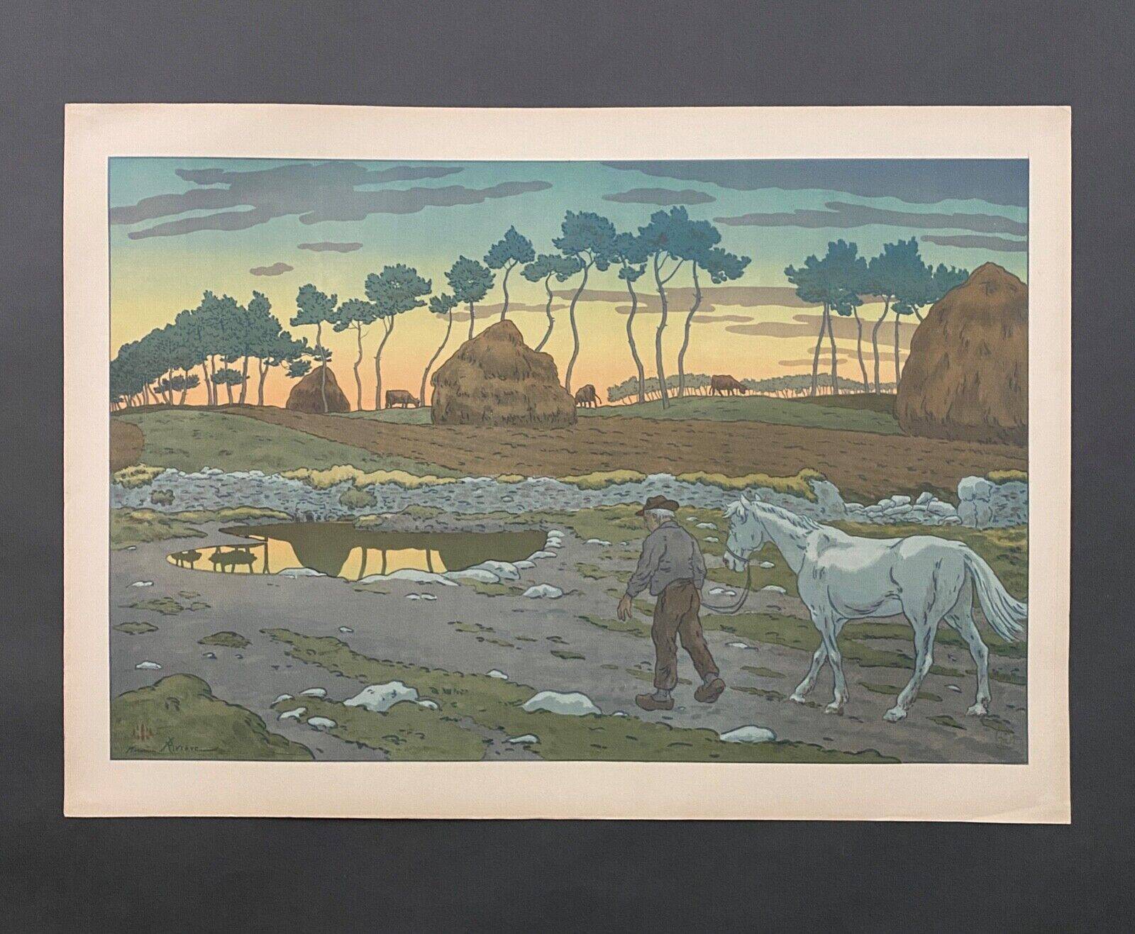 Lithograph by Henri Rivière Le Crépuscule