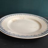 French vintage round serving plate, 30cm diameter, Longwy, mod. Bordeaux