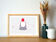 Illustration a4 naiade no. 2/8  bretagne baigneuse bleu