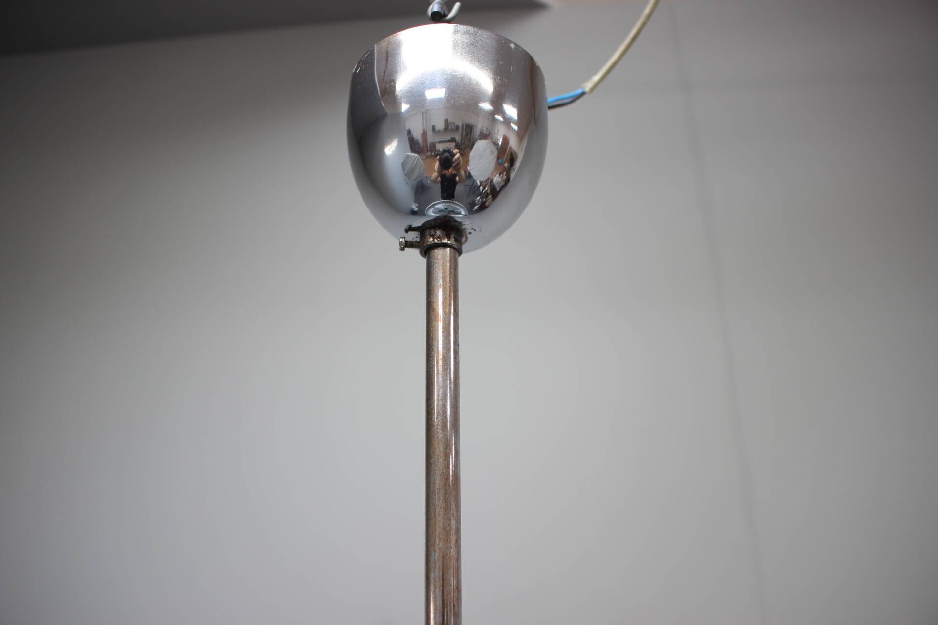 Bauhaus UFO pendant lamp by Josef Hurka for Napako, 1930s