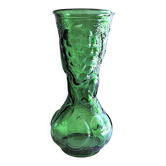 Grand vase en verre vert d'Empoli Italie vintage