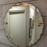 Beveled round mirror, 50 cm