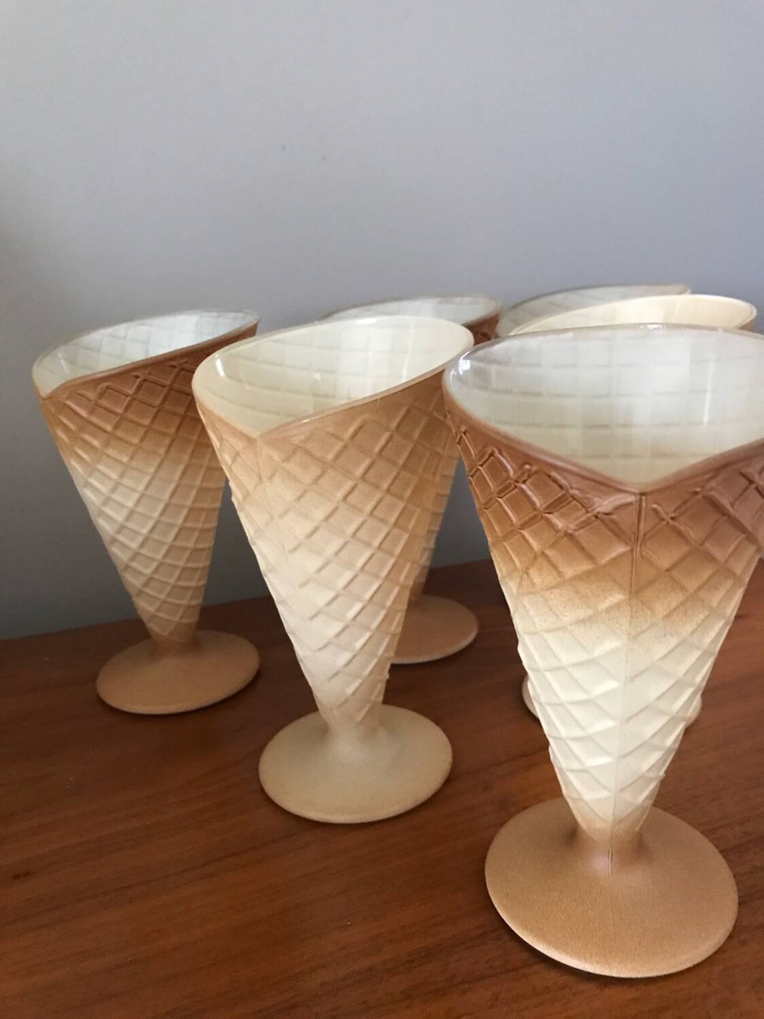 Lot de 6 coupes à glaces vintage
