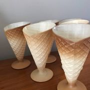 Lot de 6 coupes à glaces vintage