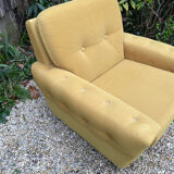 70s velvet club armchair