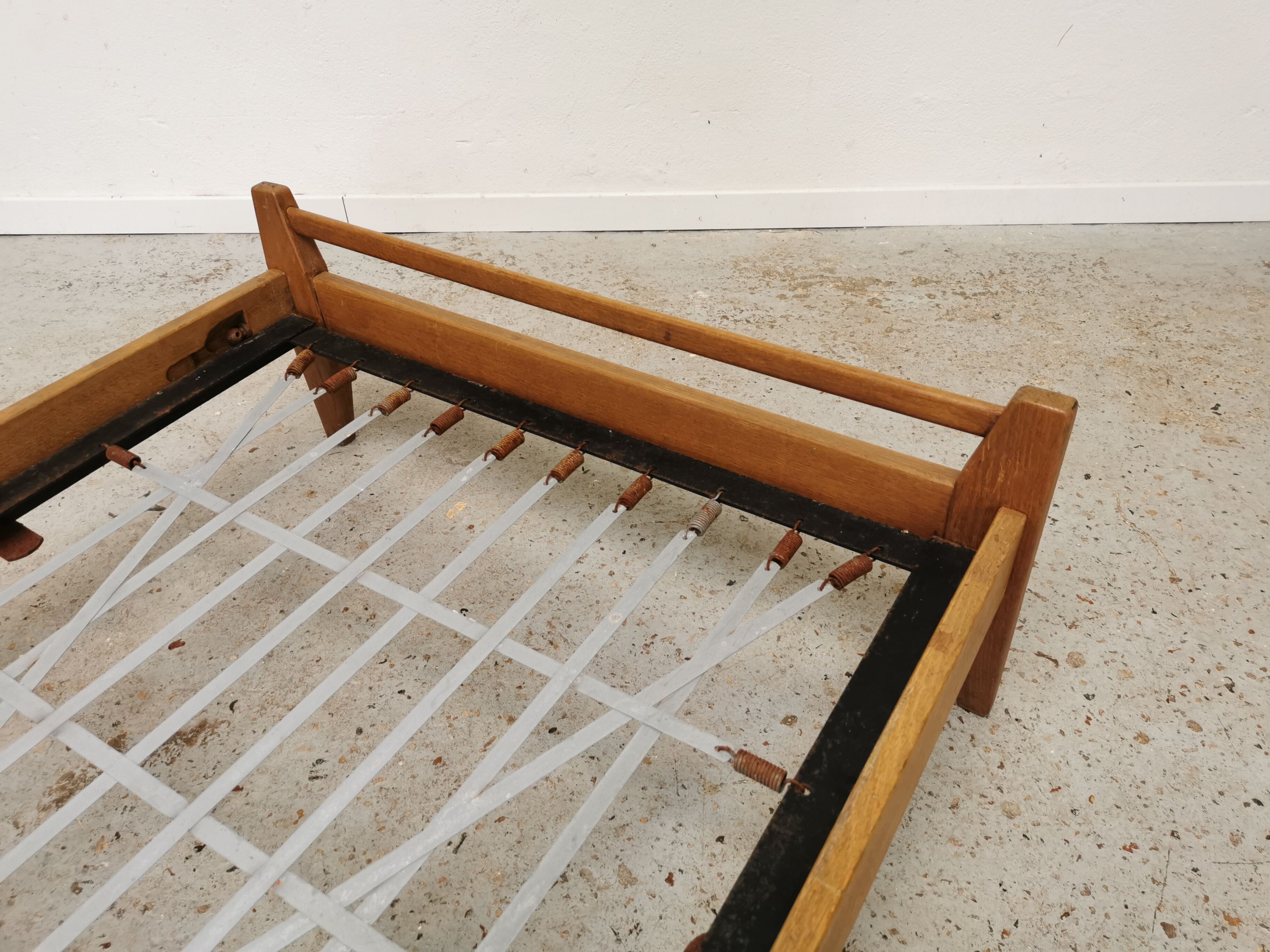 Pair of vintage beds Marcel Gascoin 1950