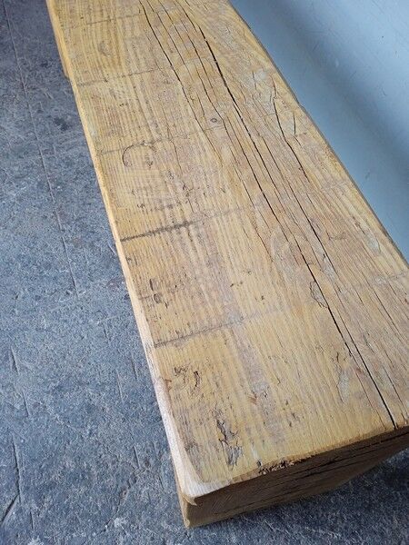 Bench 120 cm patinated solid wood