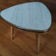 Side table wood and formica