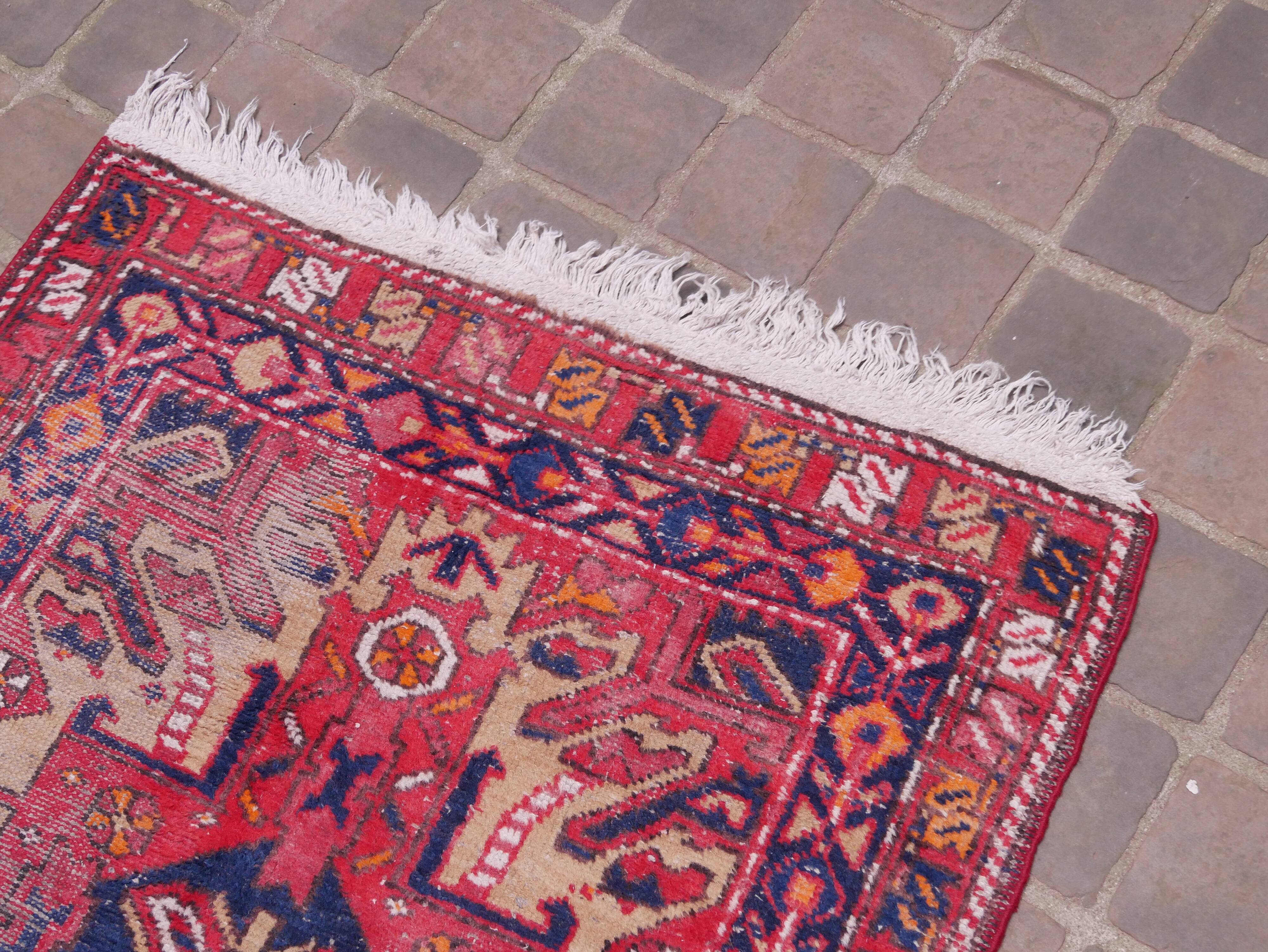 Handmade Oriental carpet of Persian corridor Hamadan