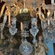 Liège lustre in blown glass, two levels of light arms, 18th century.