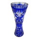 Blue crystal vase