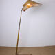 Lampadaire italien en laiton a fut conique réglable en inclinaison et en hauteur 1950