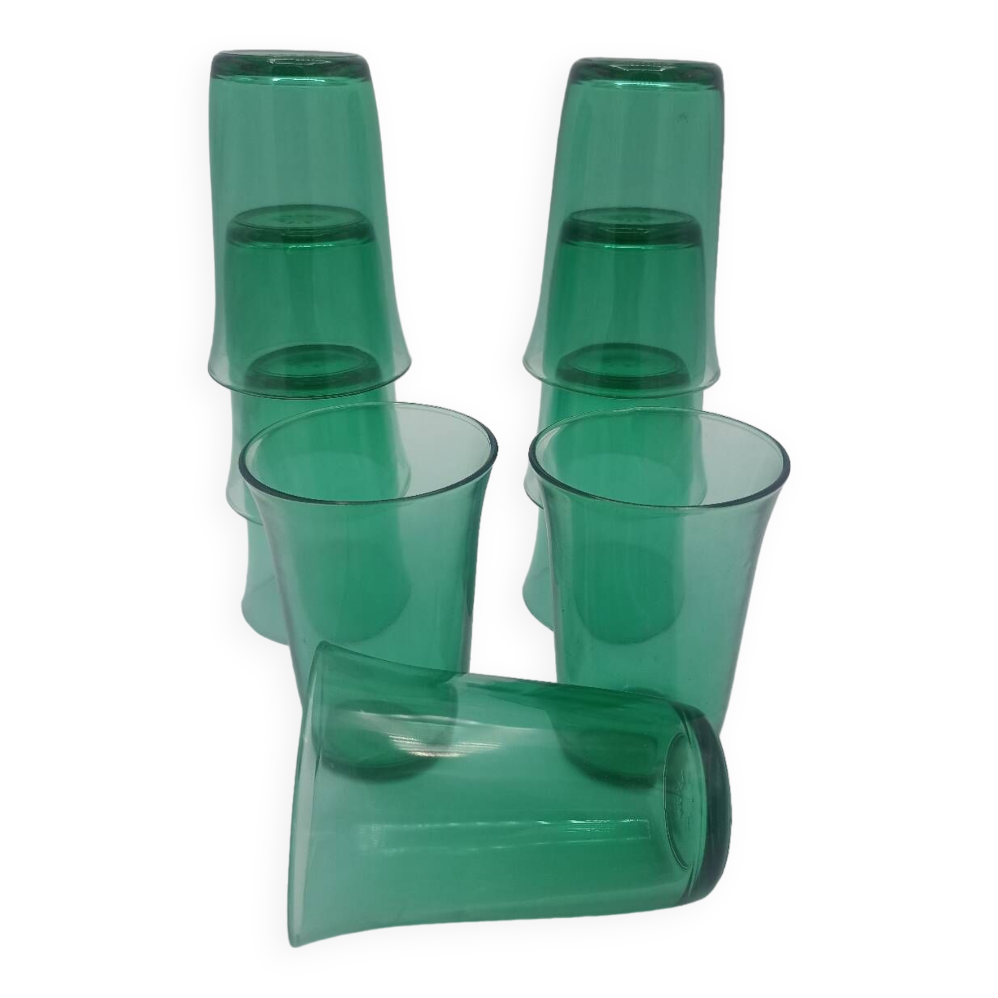 Lot of advertising glasses Huile Lesieur