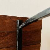 Vintage side table in wood and wrought iron
