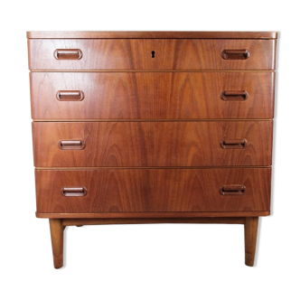 Teak Chest of Drawers with 4 Drawers of Danish Design from the 1960s