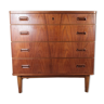 Teak Chest of Drawers with 4 Drawers of Danish Design from the 1960s