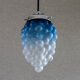 Suspension old cluster in translucent blue and white glass
