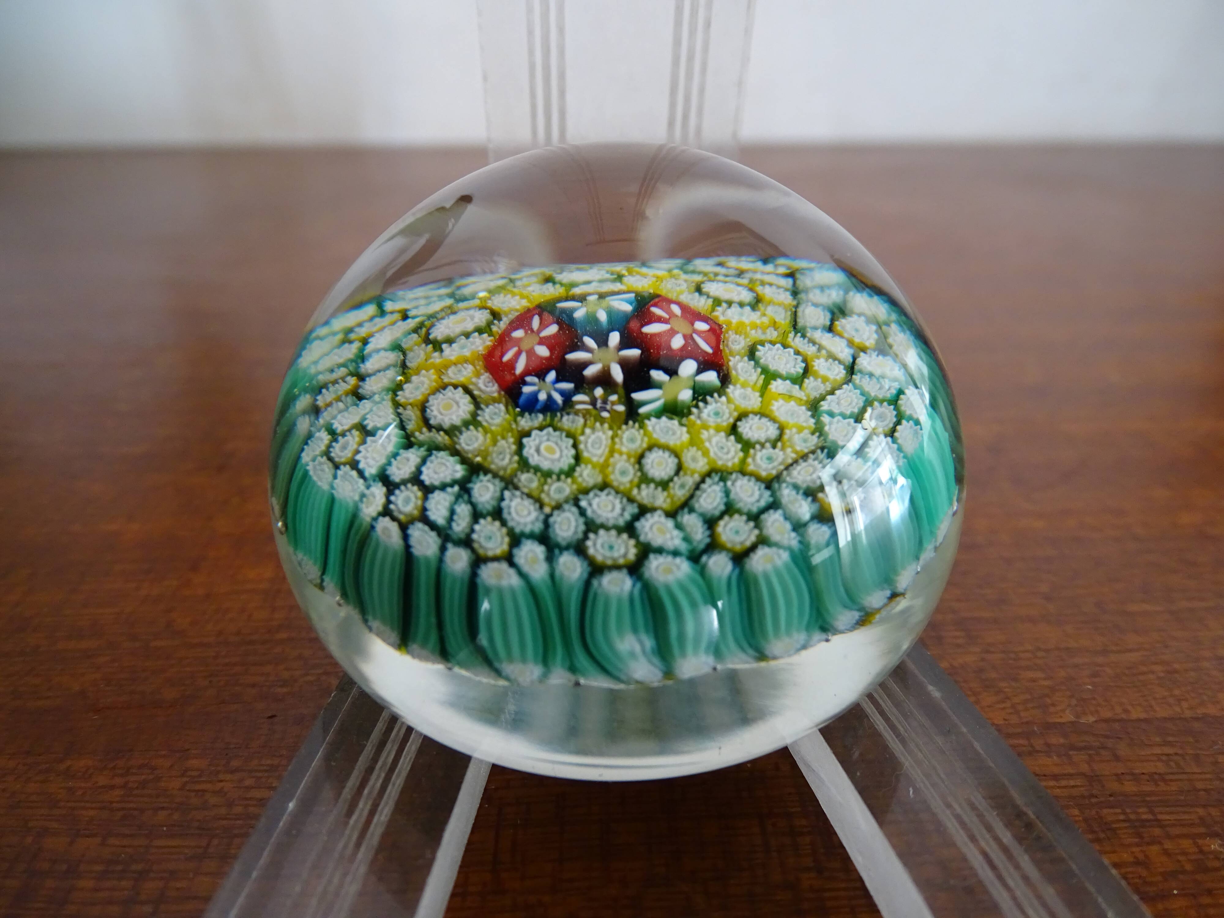 Murano paper press multicolored Millefiori flowers