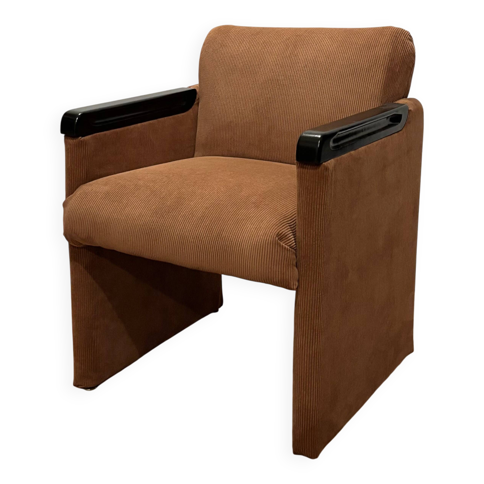 1980s armchair, reupholstered