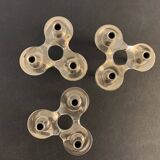 3 metal candlesticks 1970