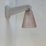 Vintage Art Deco pink glass wall light