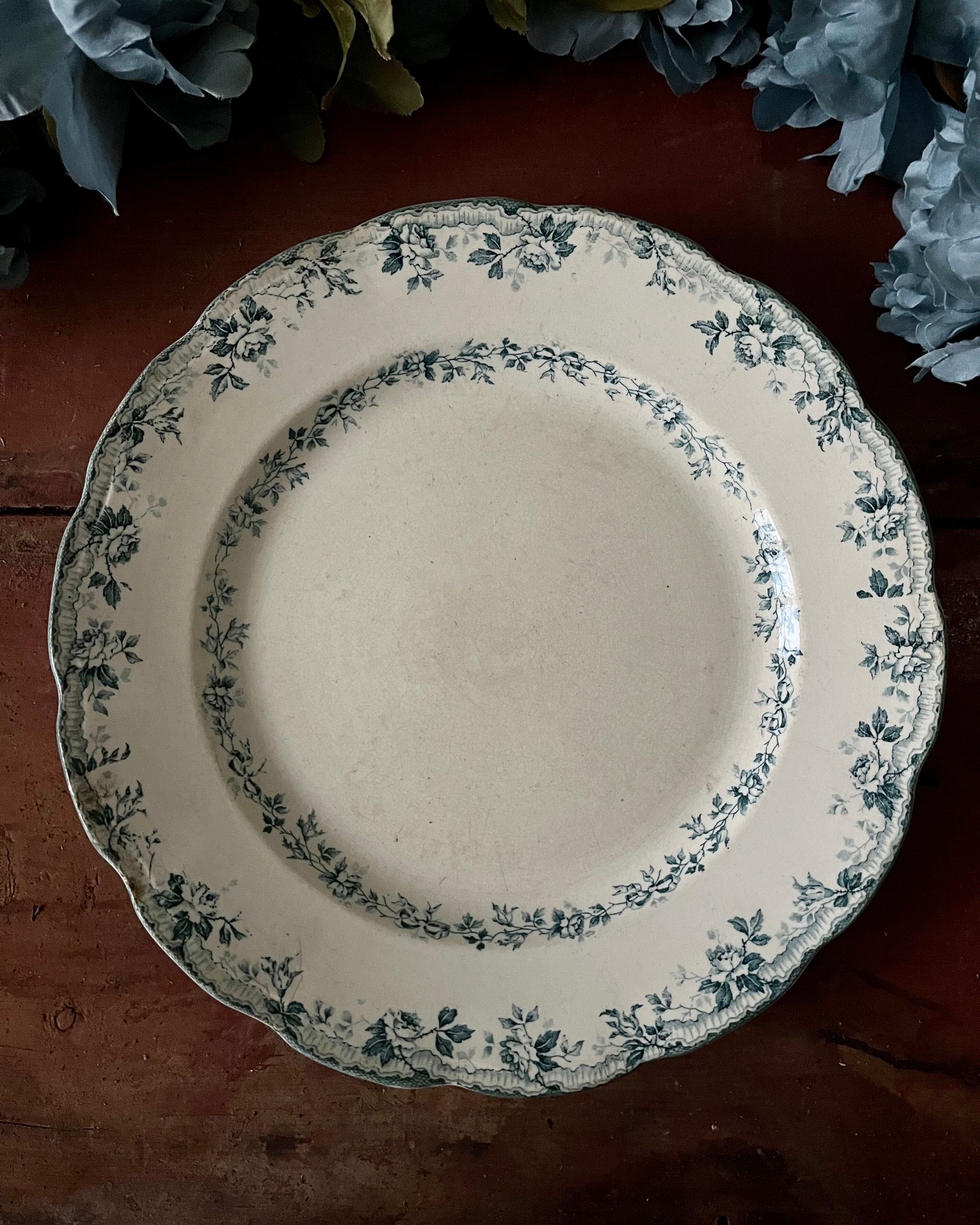 Large round ironstone dish Bourgeois