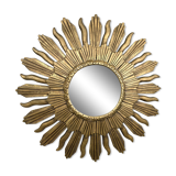 Miroir vintage doré sunburst