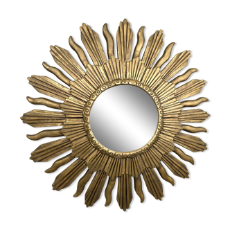 Vintage golden sunburst mirror