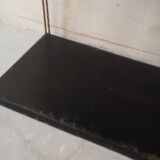 étagere murale filaire string en laiton et métal noir, design 1970