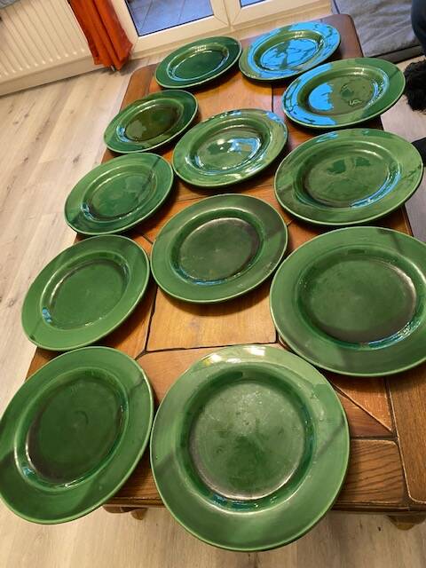 Lot De 4 Assiettes Plates En Céramique Givors - Multicouleur - État D'usage