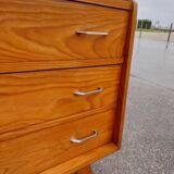 Compass feet chest of drawers