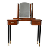 Scandinavian dressing table with triple mirror, 1950s–60s