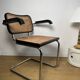 CESCA B64 black armchair in cane after Marcel Breuer Made In Italy
