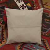 A Pair of Atique Turkish Flatweabe Kilim Cushion Cover, Geometric Pillow