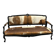 Louis XVI style Baroque armchair in cowhide