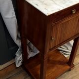 Bedside with wheels in walnut period Louis Philippe