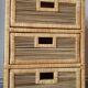 Extra cabinet 3 wicker rattan drawers