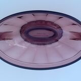 Noémie art deco glass coupe Val Saint Lambert 1935, purple color