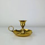 Golden brass candlestick rat of the cellar