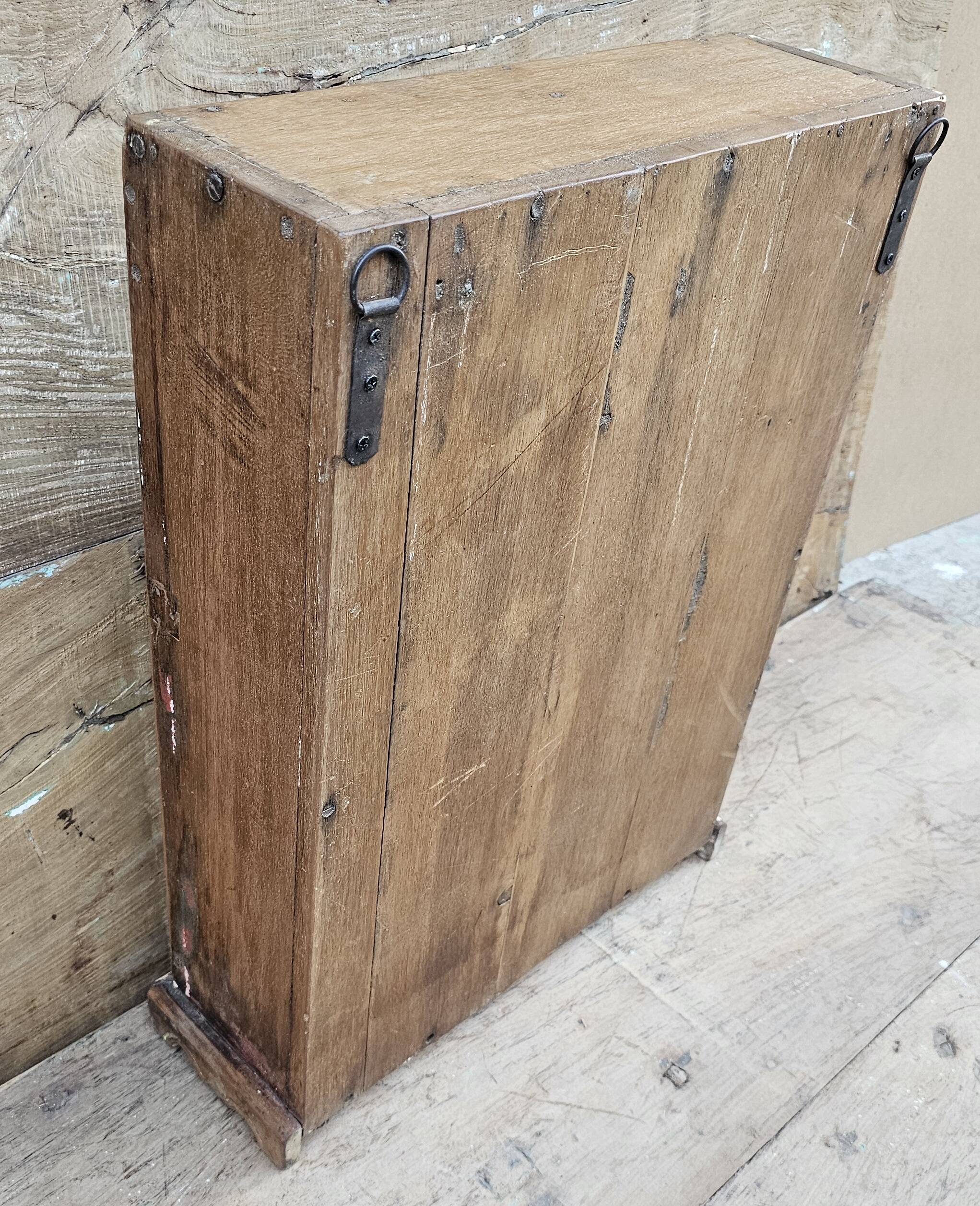 Old Burmese teak wall display case