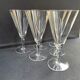 Conical foot glasses (6) - art nouveau - plain light blown crystal