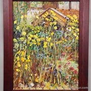 Large oil painting of a garden landscape, Alexander Michael 1997