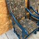 Pair of vintage original tapestry armchairs
