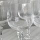 6 white wine glasses in chiseled crystal with floral motifs Matignon model.