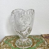 Vase allemand en cristal et forme de cœur