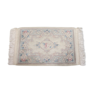 Tapis chinois à franges avec motif