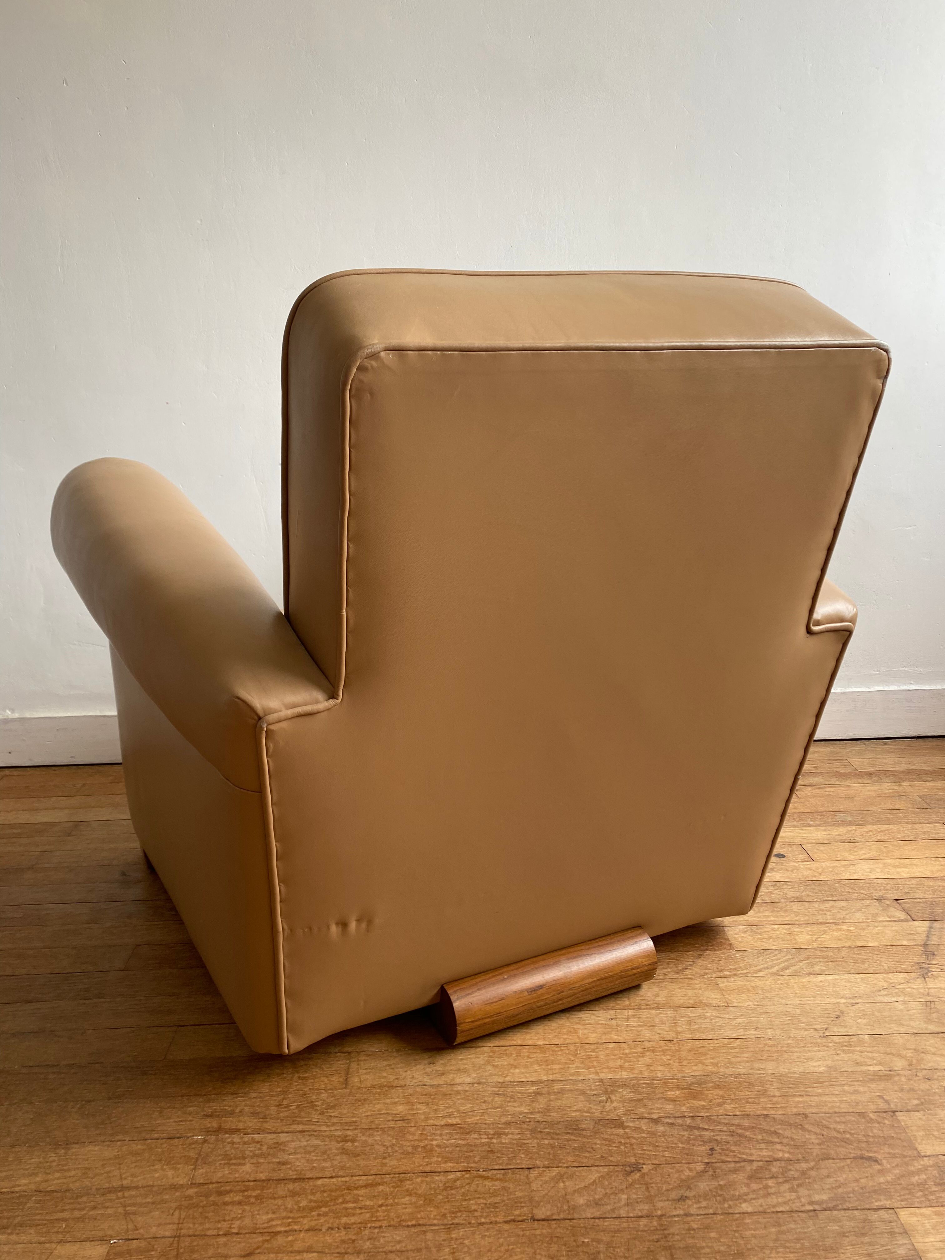 Fauteuil club cuir vintage
